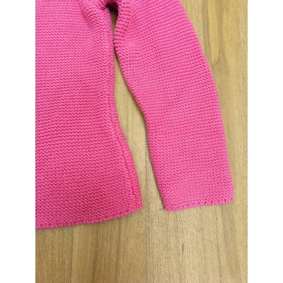 Liz Claiborne Women Petite M Pink Sweater Thick Chunky Knit Button Collar - Picture 3 of 6